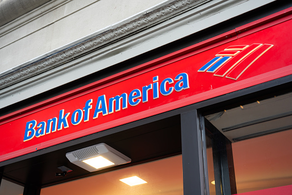 NEW YORK CITY, UNITED STATES - 2020/02/17: Bank of America logo seen in Lower Manhattan. (Photo by Alex Tai/SOPA Images/LightRocket via Getty Images)