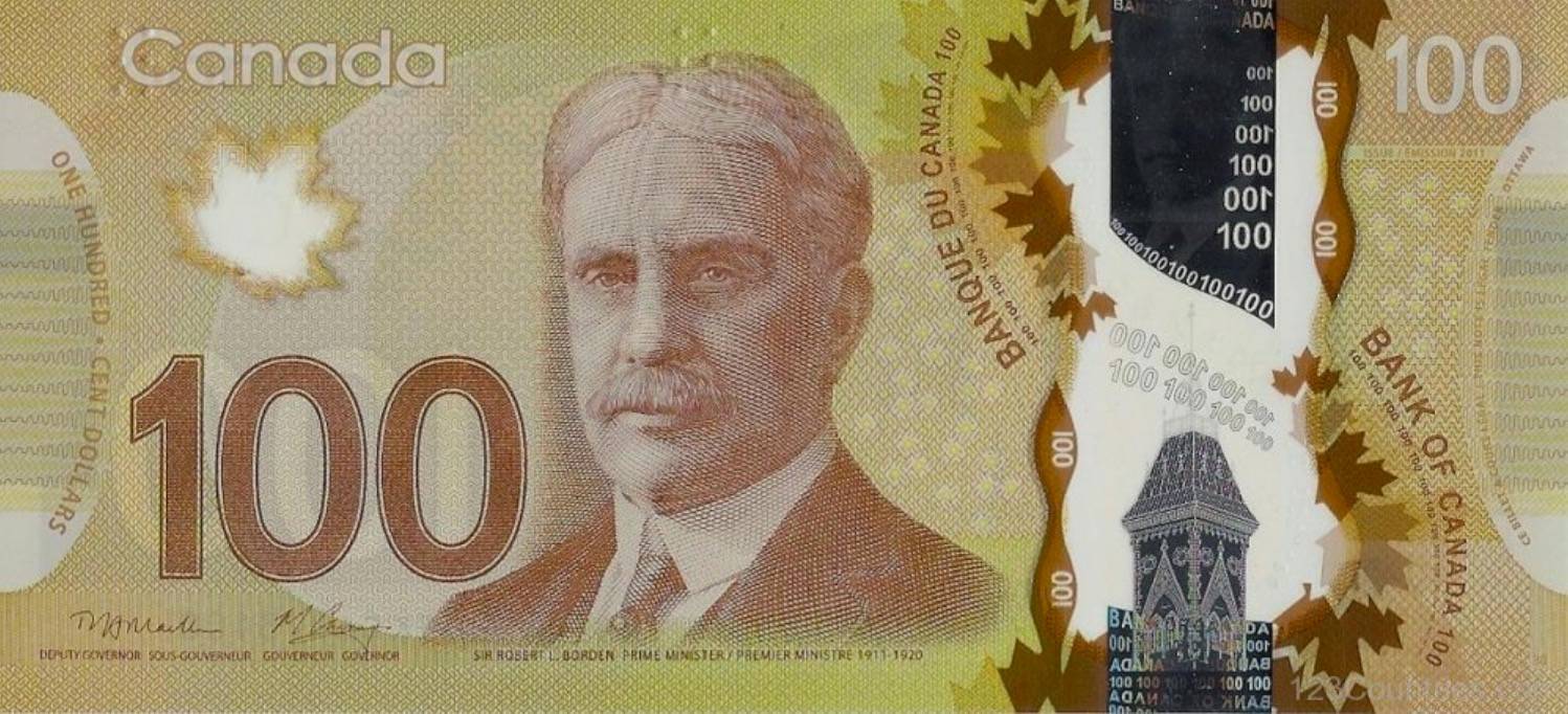 اسکناس 100 دلاری کانادا