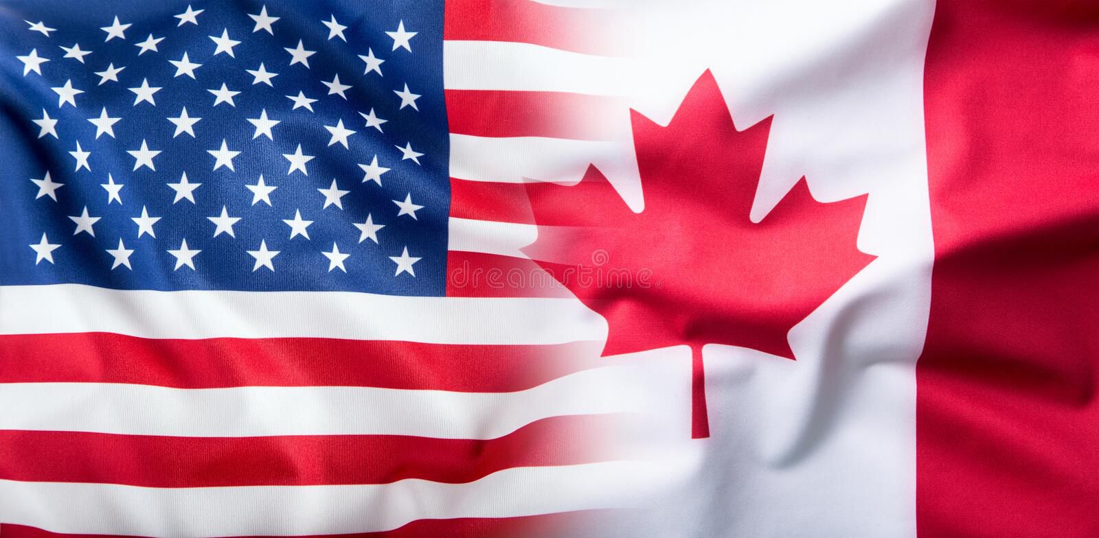 پرچم کانادا و آمریکا
