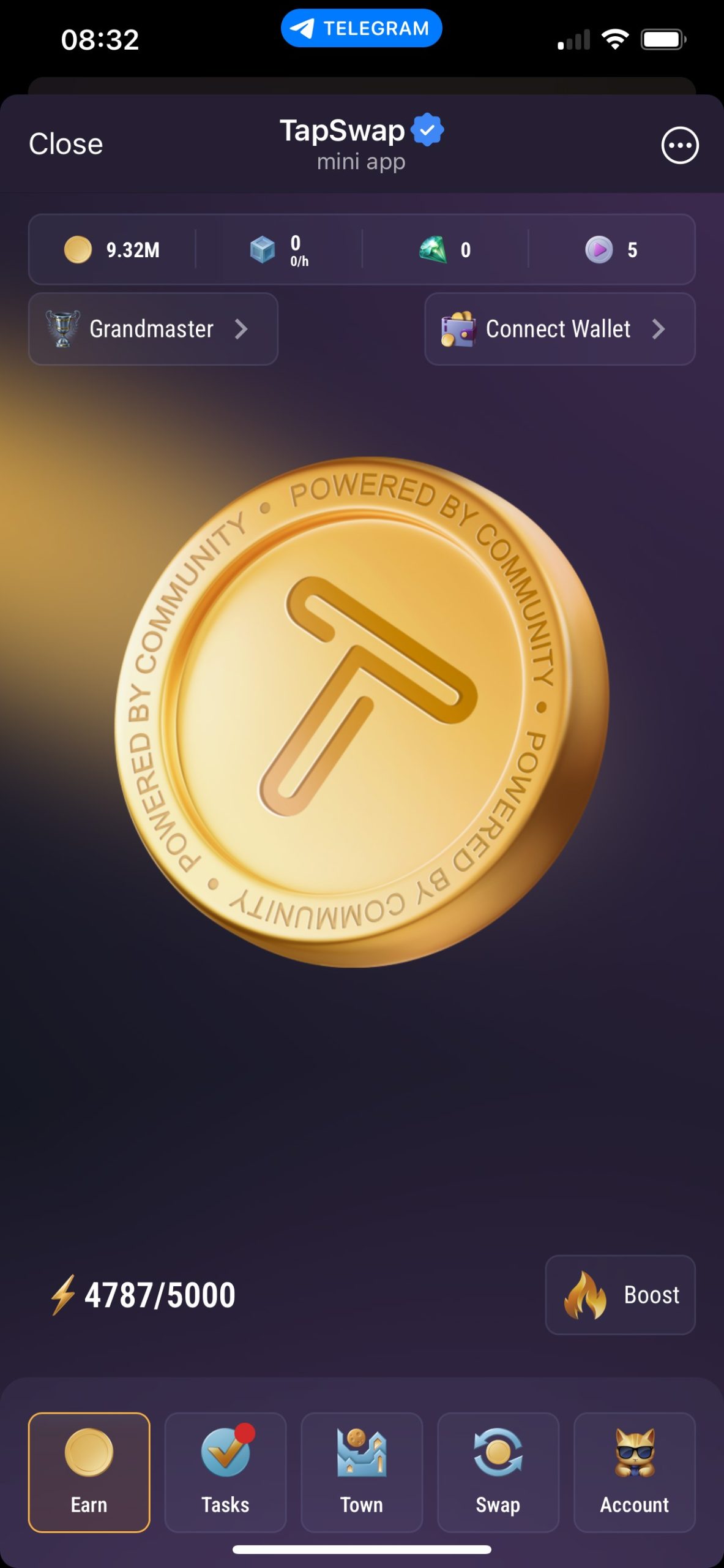 شروع بازی TapSwap