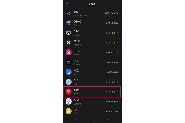 استیک کردن رمز ارز در تراست ولت