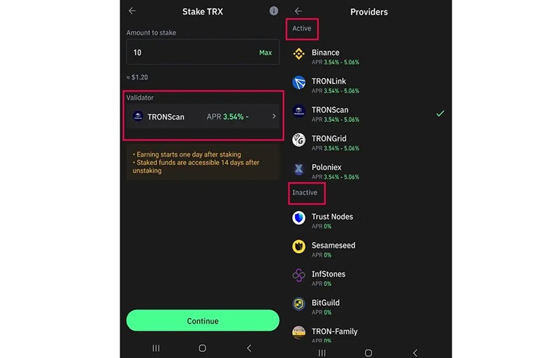 استیک کردن رمز ارز در تراست ولت