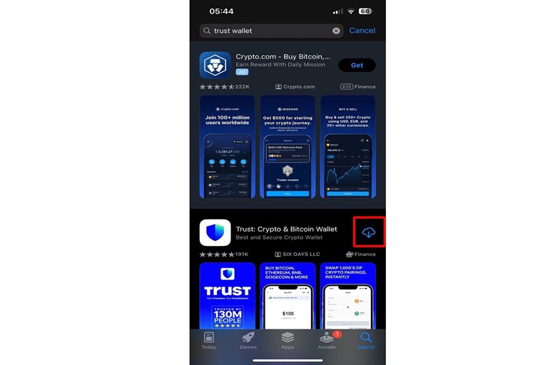 نصب تراست ولت برای iOS