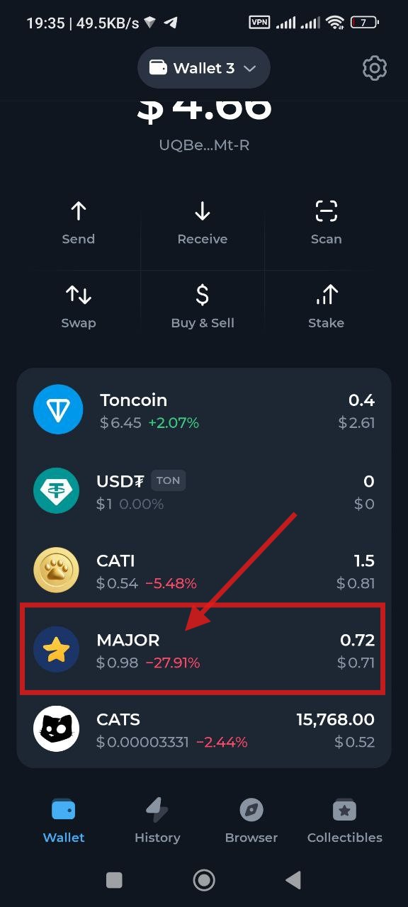 برداشت ایردراپ میجر Major