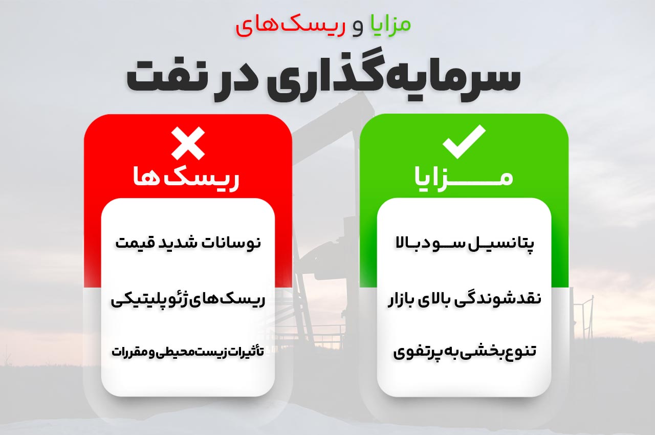 مزایا و ریسک‌های سرمایه‌گذاری در نفت