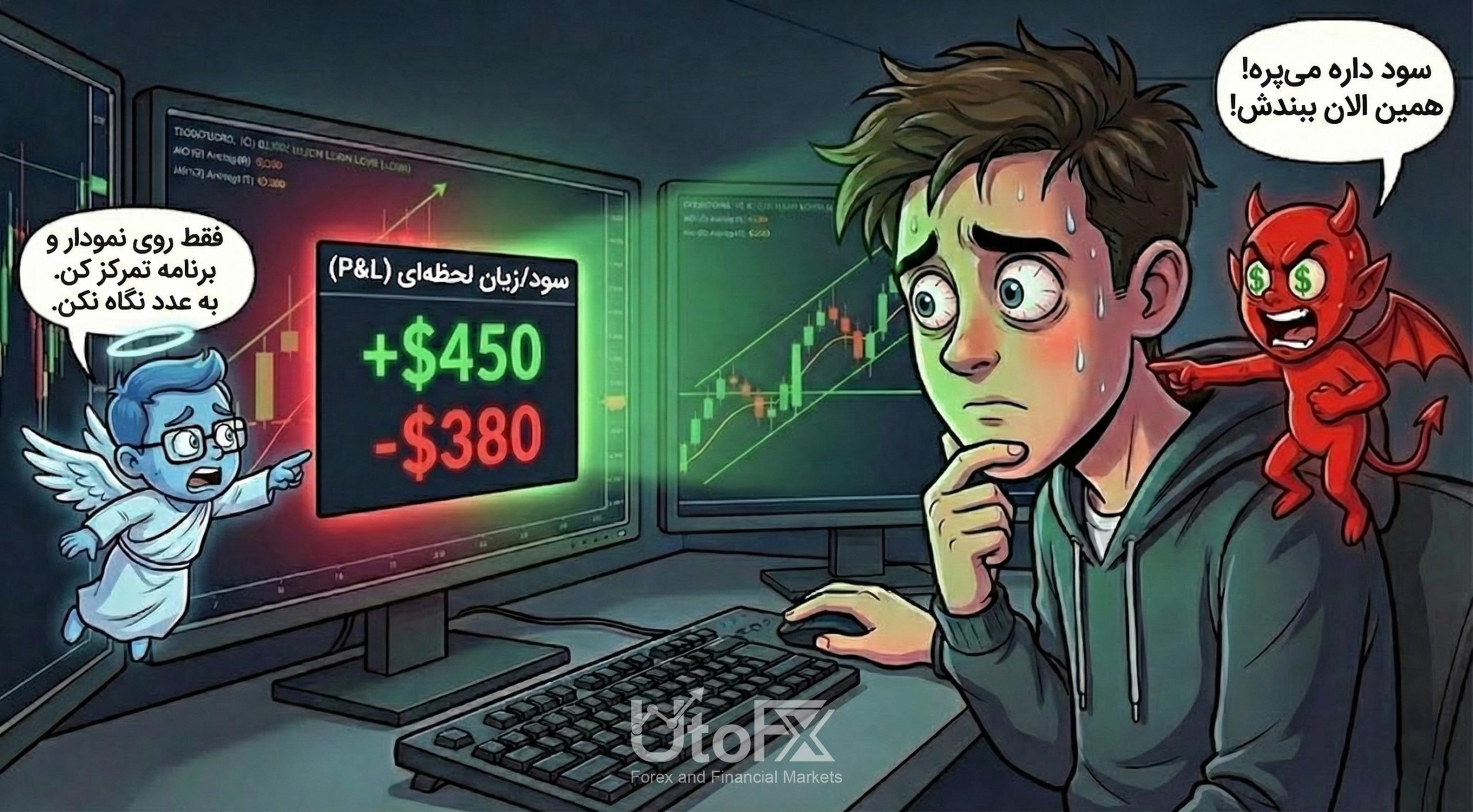ذهن مضطرب تریدر؛ تأثیر مشاهده موجودی لحظه‌ای بر تصمیم‌گیری