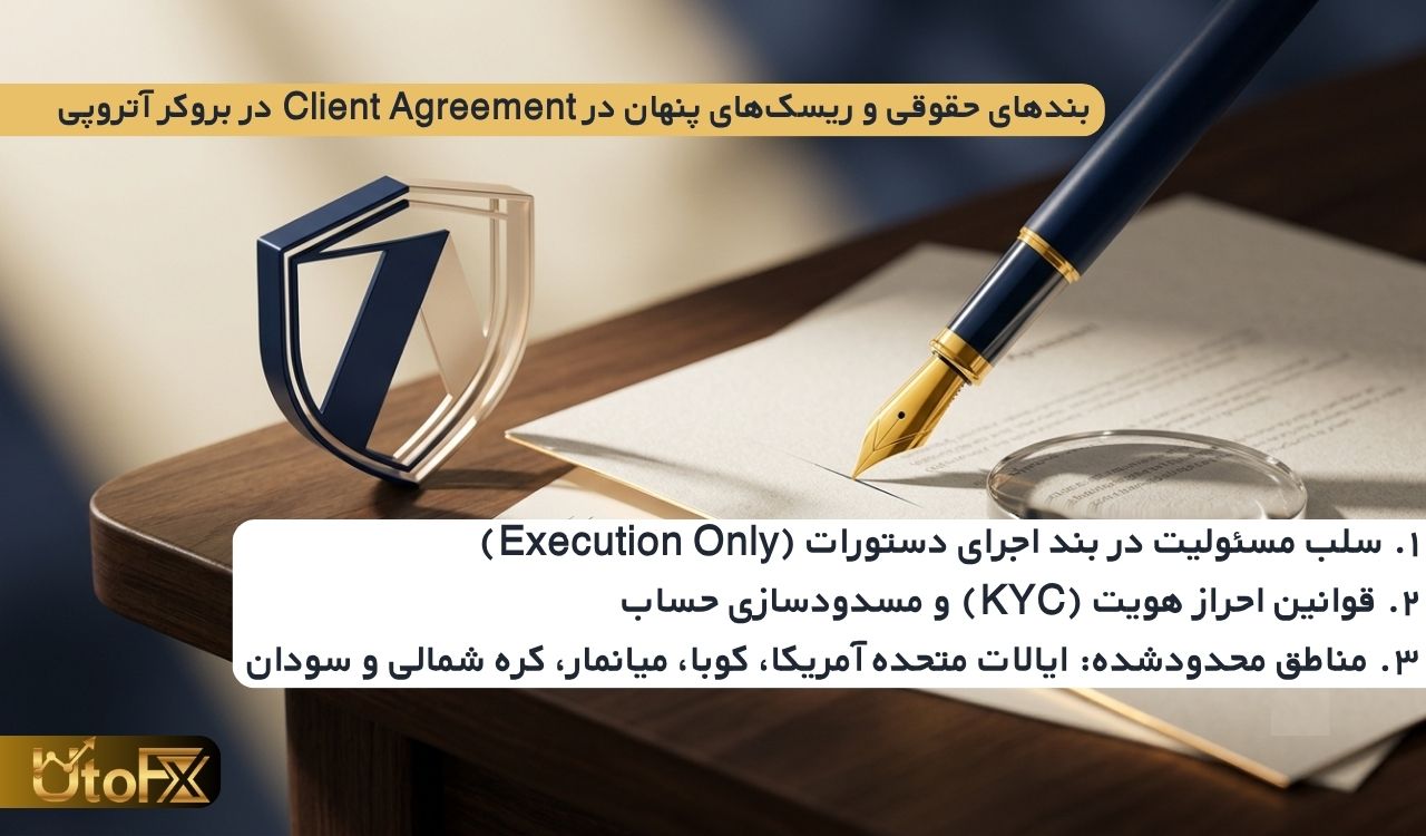بررسی بندهای حقوقی و ریسک‌ های پنهان در Client Agreement در بروکر آتروپی