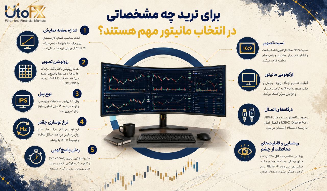 برای ترید چه مشخصاتی در انتخاب مانیتور مهم هستند؟