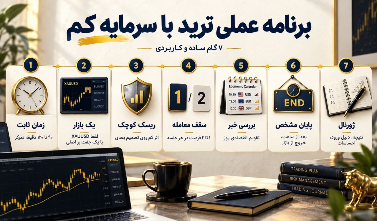 برای شروع ترید با سرمایه کم چه برنامهای عملیتر است؟